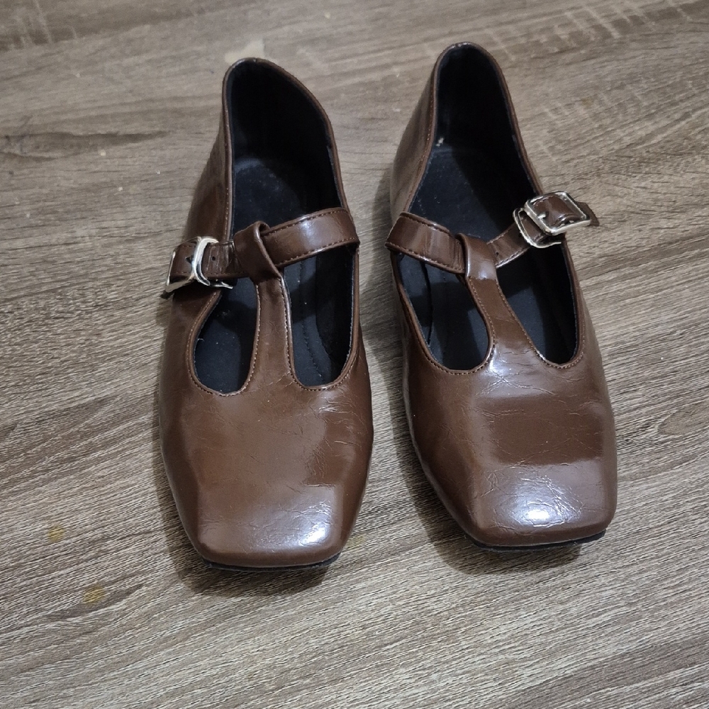 Classic Brown Women's Mary Jane Flats